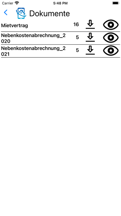 Mieter-App Screenshot