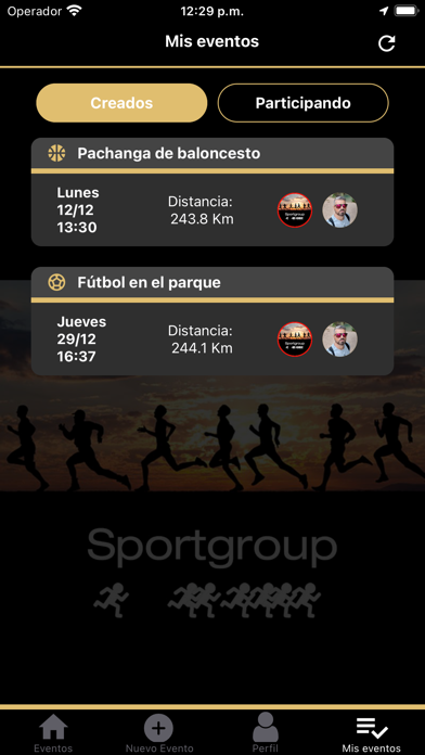 SportGroup Screenshot