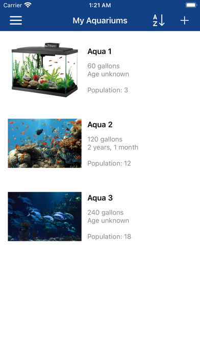 Aquarium Manager Screenshot