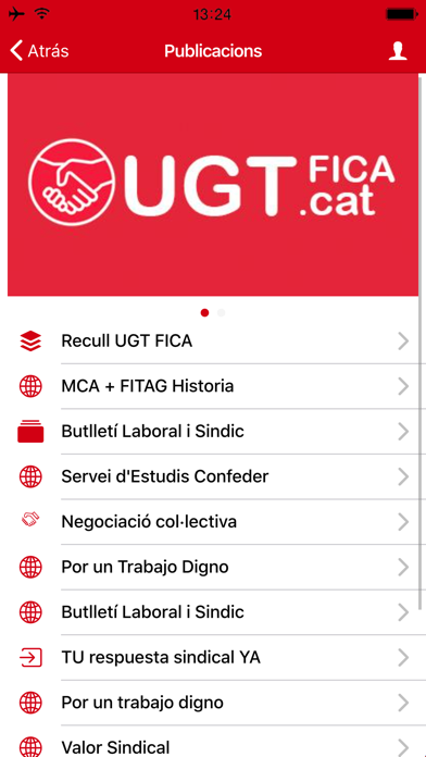 UGT FICA Catalunya Screenshot