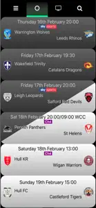 Rugby League Fixtures screenshot #1 for iPhone