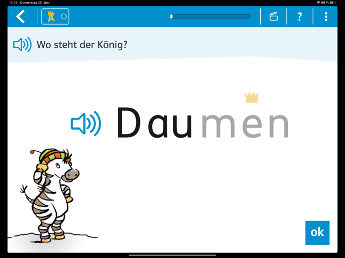 Lesen lernen 1 mit Zebra