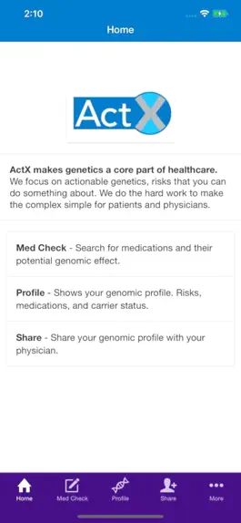 Game screenshot My ActX Genomic Profile mod apk