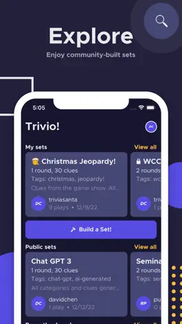 Game screenshot Trivio! - Create & Play Trivia apk