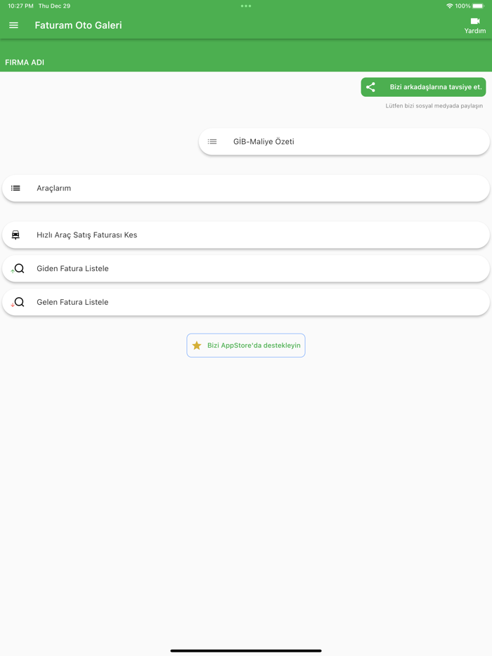 e fatura  Faturam Sektörel