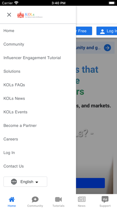 KOLs & Influencers Screenshot