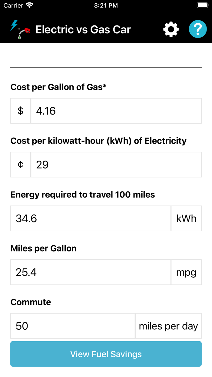 Electric vs Gas Fuel Savings