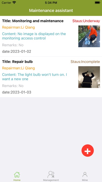 My Maintenance assistant