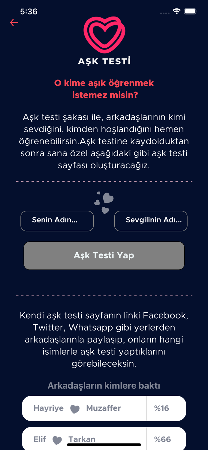 Aşk Testi