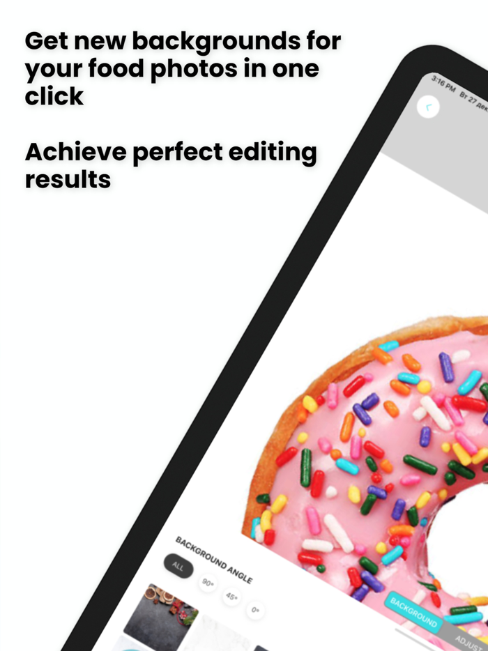 Food App camera and photo editor