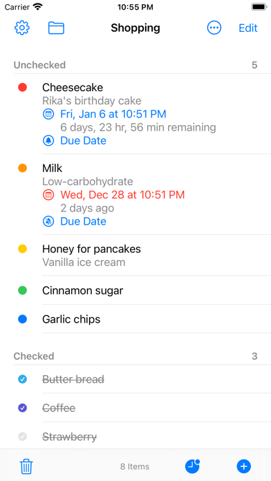 Screenshot #1 pour Shopping List Widget Reminders