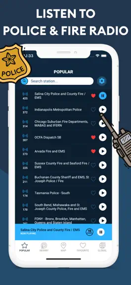 Game screenshot Police＋Fire Scanner Radio USA mod apk