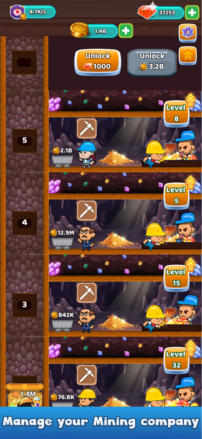 Gold Minor Tycoon Game