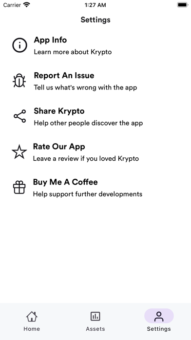 Krypto: Simple Crypto Tracker Screenshot