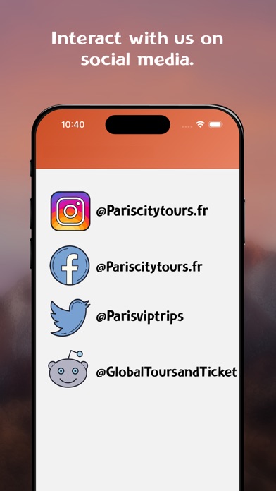 Global Tickets Screenshot
