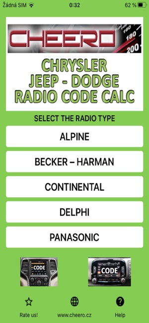 RADIO CODE for CHRYSLER JEEP on the App Store
