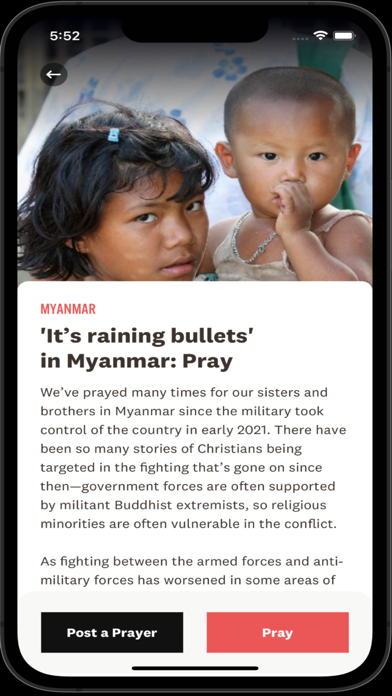 GCR Prayer App Screenshot