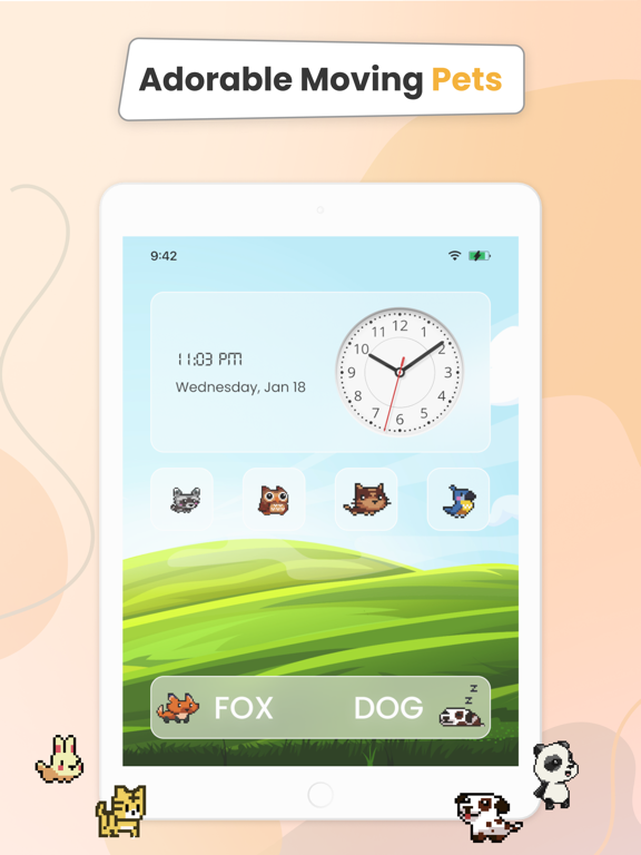 Pixel Pets- Homescreen Widget iPad screenshot 1 - Graphics & Design app