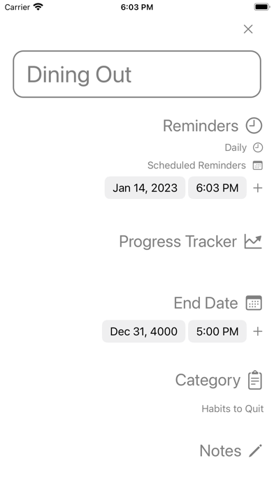 Habit Change Screenshot
