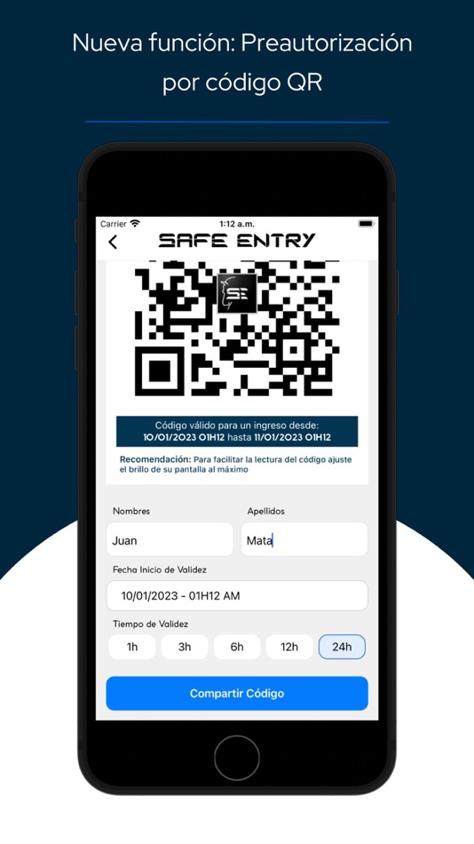 #2. SAFE ENTRY APP (iOS) Podle: CAJAMARCA PROTECTIVE SERVICES C. LTDA.