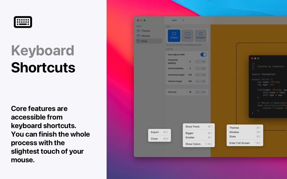#5. Codeshot (macOS) By: Sarun Wongpatcharapakorn