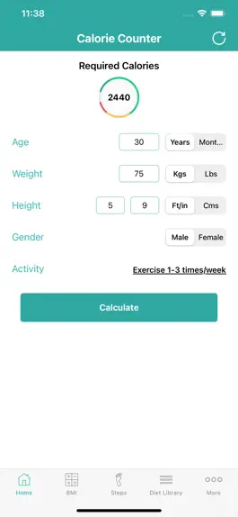 Game screenshot Calorie Counter - Daily Steps mod apk