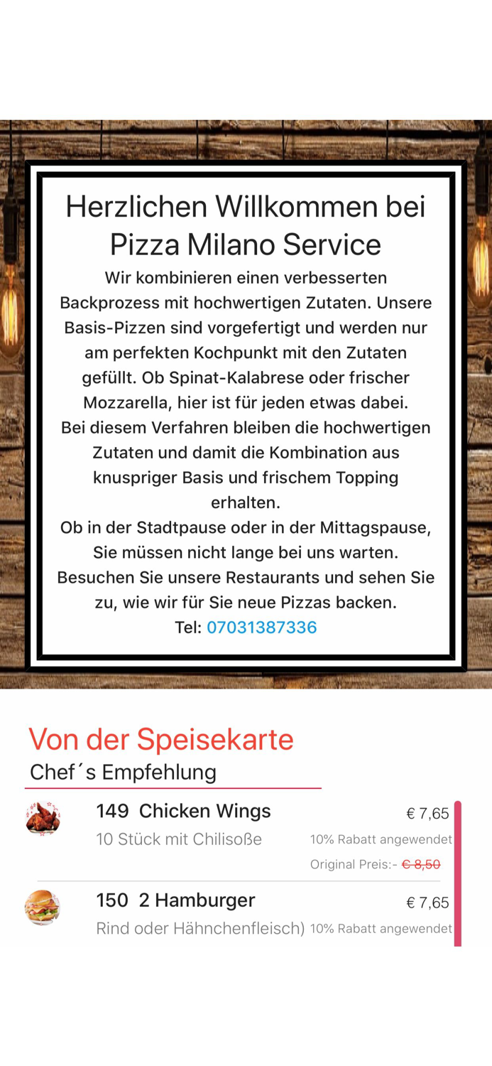 Pizza Milano Service