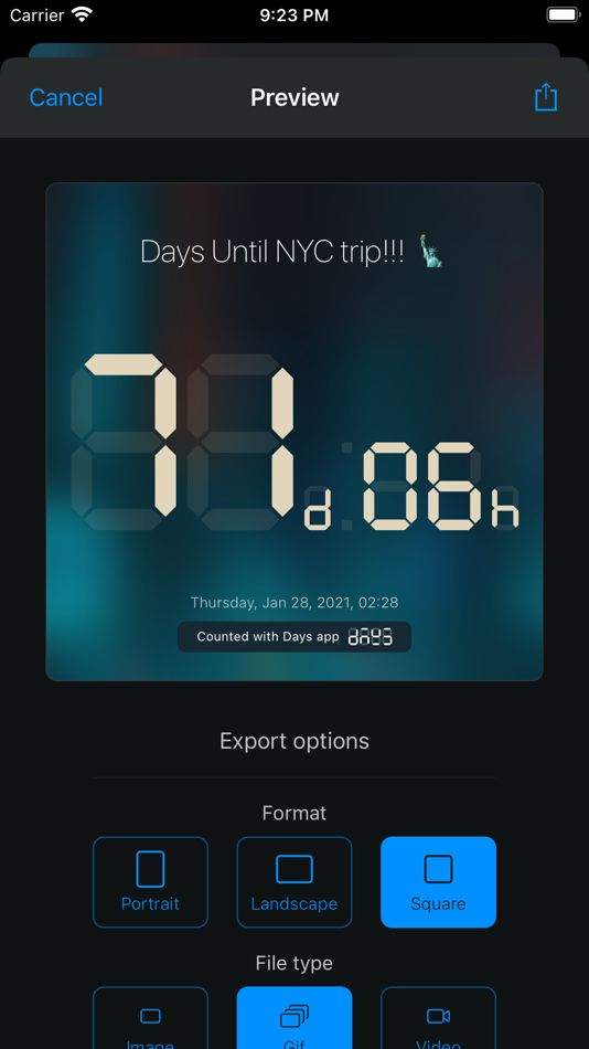 #6. Days - Keeping track of events (iOS) Podle: Ziga Dolar