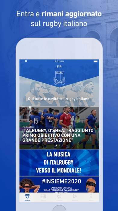 Federazione Italiana Rugby Screenshot