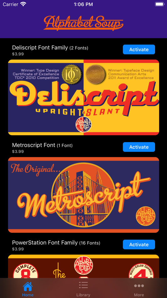 #6. Alphabet Soup Fonts (iOS) By: Mister Retro