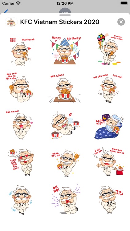 KFC Việt Nam Stickers 2020