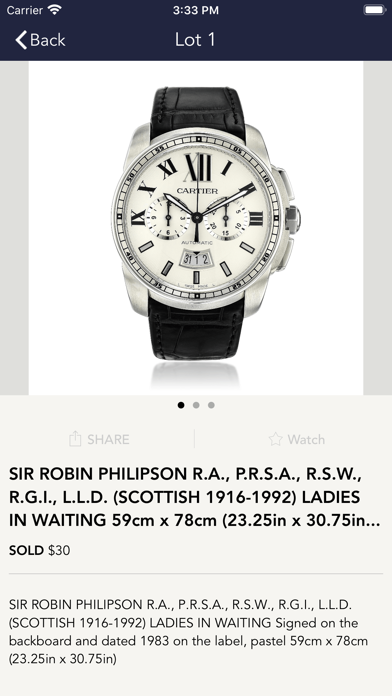Fortuna Jewelry Watch Auction Screenshot