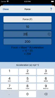 physics calculators iphone screenshot 3