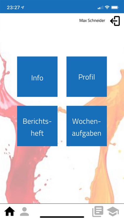 Berichtsheft-App Farbe