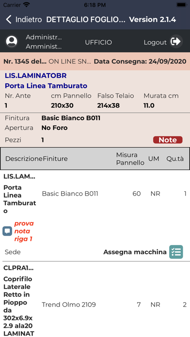 Foglio Lavoro Screenshot