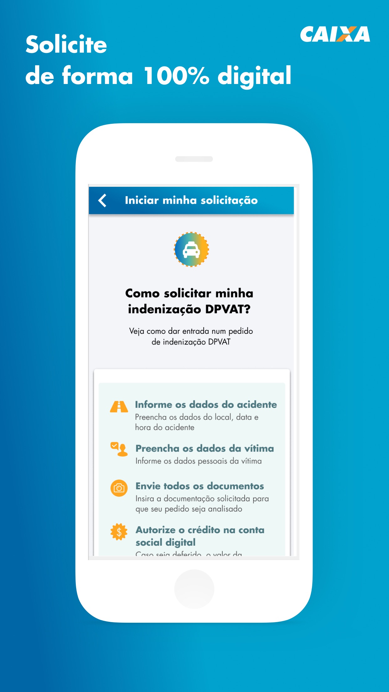 Screenshot do app DPVAT