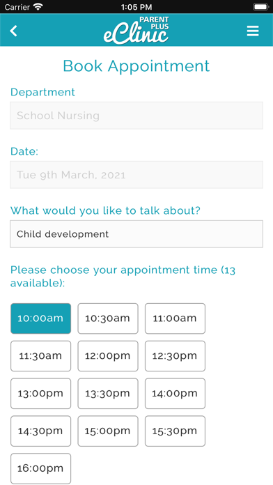 eClinic Parents Plus Screenshot