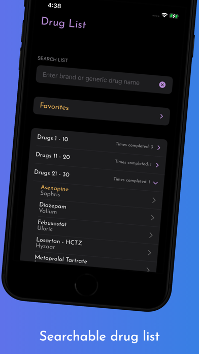 Drug Names Screenshot