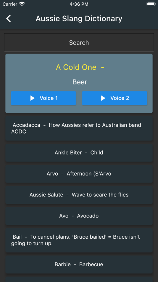 #6. Aussie slang quiz (iOS) 由: E W M W W Shanka Nuwan Bandara Werapitiya
