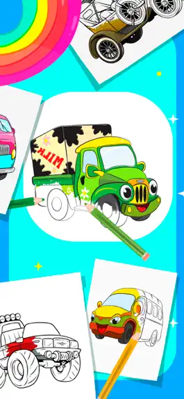 Game screenshot Magic cars coloring pages mod apk