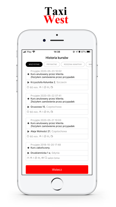 West Taxi Zabrze i Ruda Śląska Screenshot