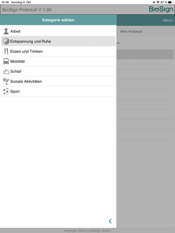 Screenshot #5 pour BioSign Protokoll