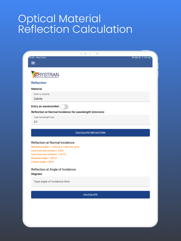 Screenshot #6 pour Crystran Optics Guide