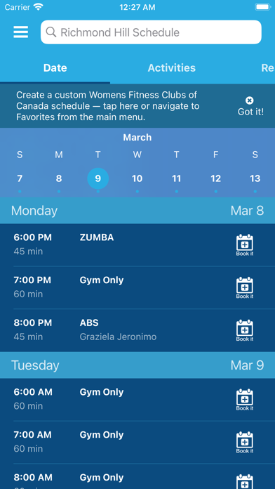 Womens Fitness Clubs of Canada screenshot 2