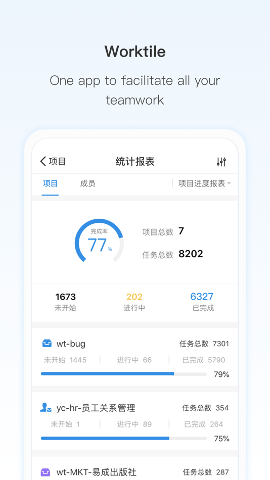 #1. Worktile (iOS) 由: YC Tech