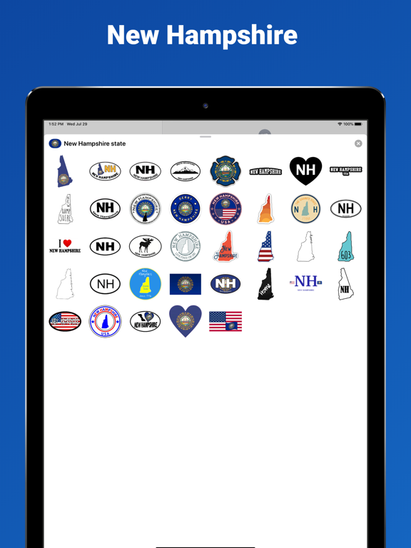 Screenshot #4 pour New Hampshire emoji & stickers