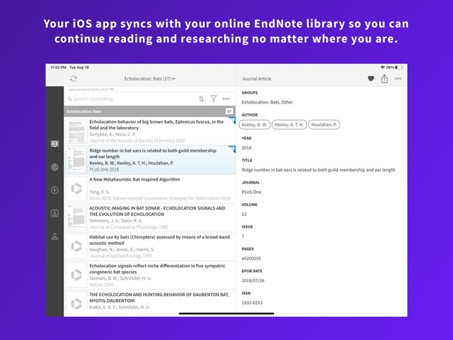 Endnote をapp Storeで Endnote をapp Storeで