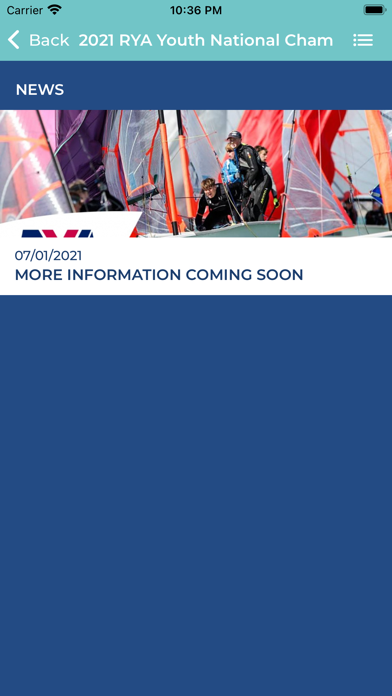 RYA Youth Nationals Screenshot