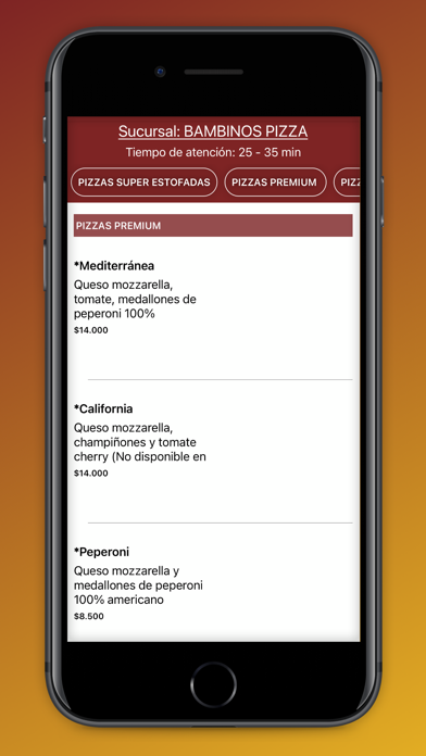 Bambinos Pizza Screenshot