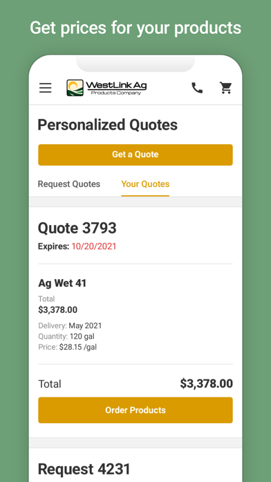 WestLink Ag Products Screenshot